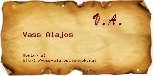 Vass Alajos névjegykártya